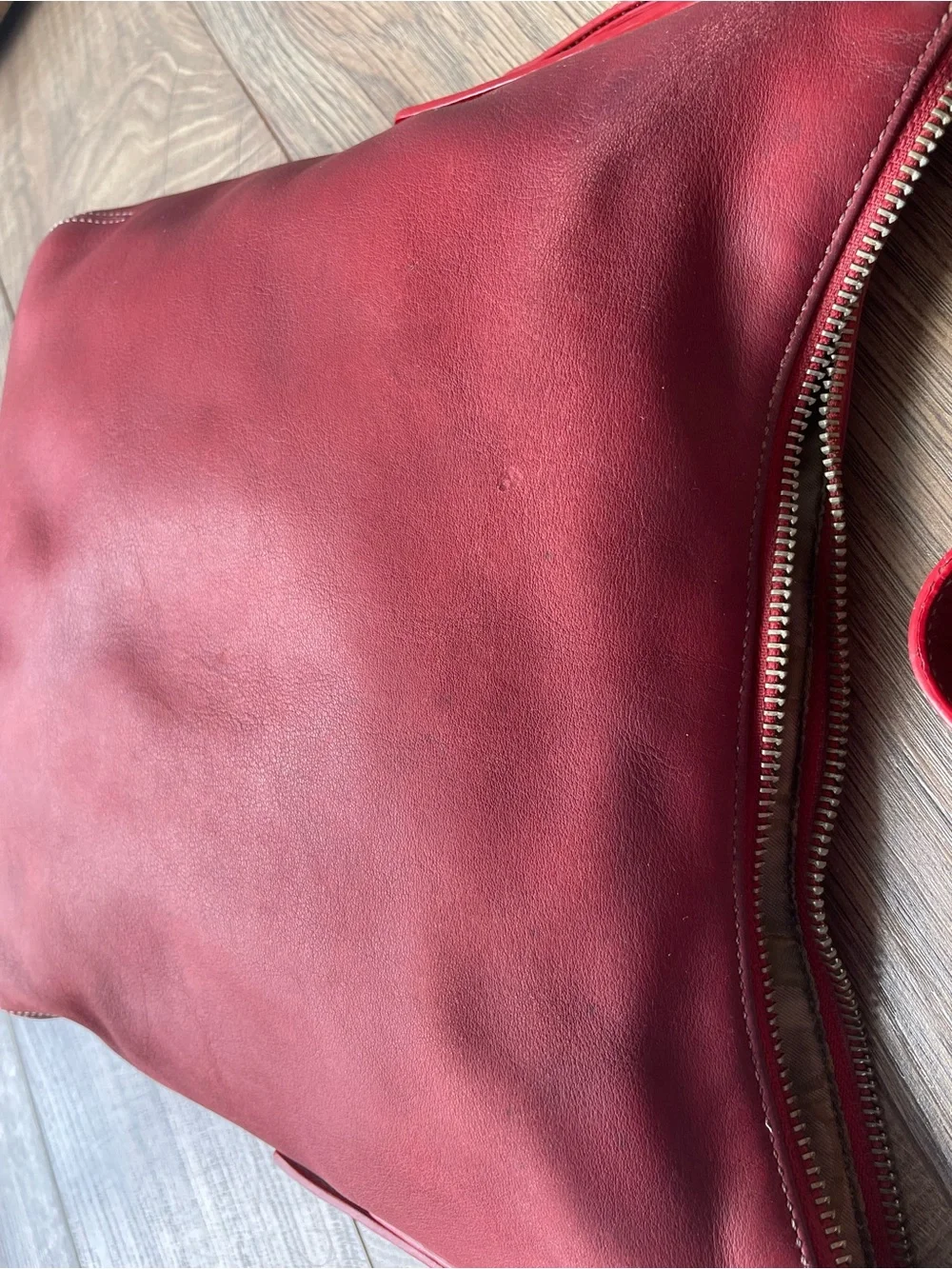 Coach Vintage Legacy Hobo Bag Red Leather 9326 Retro Slim Crossbody Buckle Strap